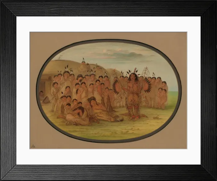 Framed Print : A Mandan Medicine Man, 1861 / 1869. Creator: George Catlin Framed Print : A Mandan Medicine Man, 1861 / 1869. Creator: George Catlin