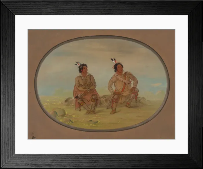 Framed Print : Two Choctaw Indians, 1861  /  1869. Creator: George Catlin