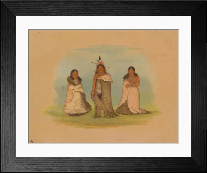 Framed Print : Puncah Indians, 1861. Creator: George Catlin Framed Print : Puncah Indians, 1861. Creator: George Catlin