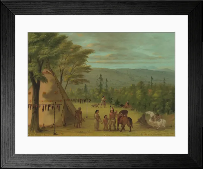 Framed Print : The Cheyenne Brothers Starting on Their Fall Hunt, 1861 / 1869. Creator: George Catlin Framed Print : The Cheyenne Brothers Starting on Their Fall Hunt, 1861 / 1869. Creator: George Catlin