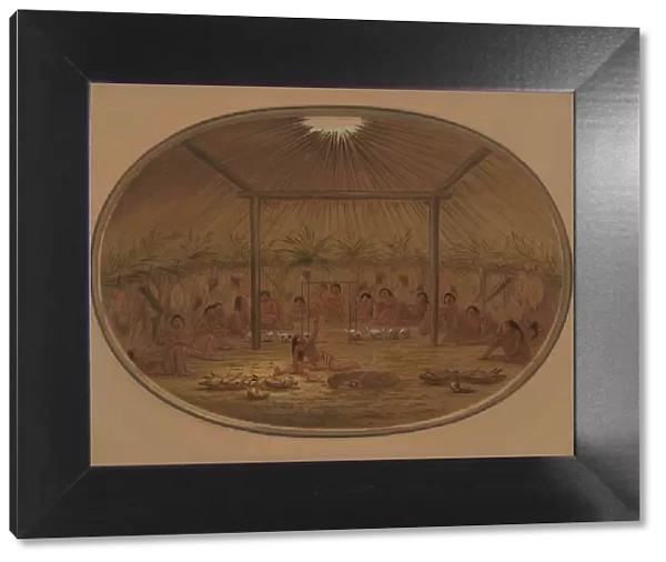 Mandan Ceremony - The Water Sinks Down, 1861  /  1869. Creator: George Catlin