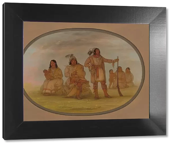 Osceola and Four Seminolee Indians, 1861  /  1869. Creator: George Catlin