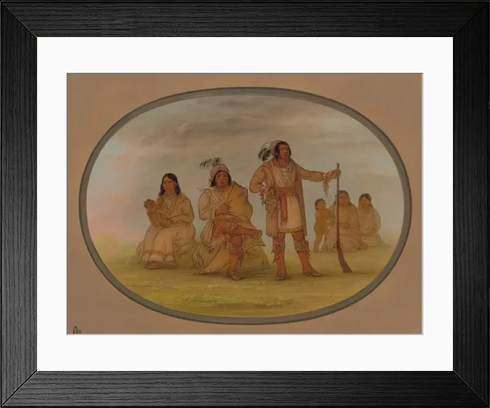 Framed Print : Osceola and Four Seminolee Indians, 1861 / 1869. Creator: George Catlin Framed Print : Osceola and Four Seminolee Indians, 1861 / 1869. Creator: George Catlin