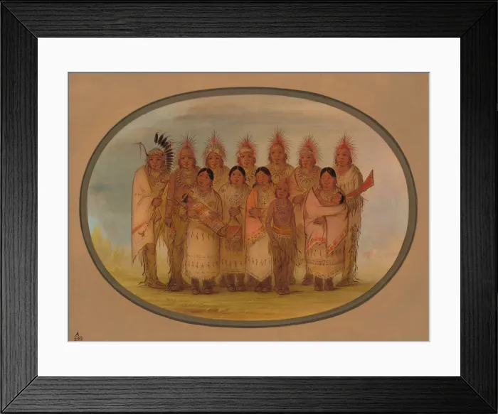 Framed Print : Iowa Indians Who Visited London and Paris, 1861 / 1869. Creator: George Catlin Framed Print : Iowa Indians Who Visited London and Paris, 1861 / 1869. Creator: George Catlin
