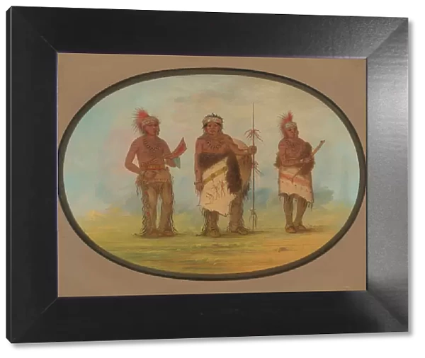 Three Iowa Indians, 1861  /  1869. Creator: George Catlin