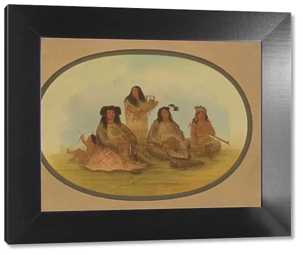The Sioux Chief with Several Indians, 1861  /  1869. Creator: George Catlin