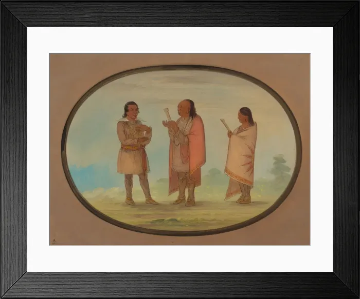 Framed Print : Kickapoo Indians Preaching and Praying, 1861 / 1869. Creator: George Catlin Framed Print : Kickapoo Indians Preaching and Praying, 1861 / 1869. Creator: George Catlin
