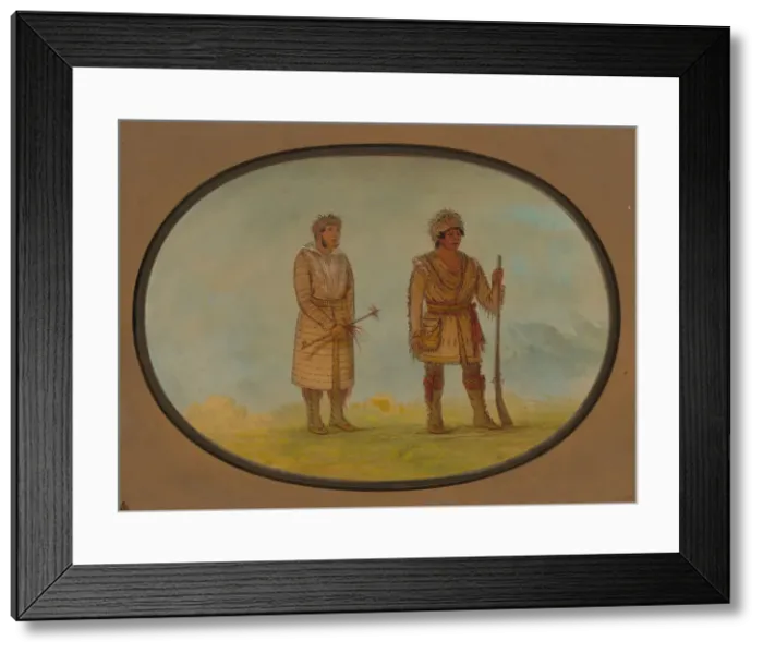 Framed Print : Two Cherokee Chiefs, 1861 / 1869. Creator: George Catlin Framed Print : Two Cherokee Chiefs, 1861 / 1869. Creator: George Catlin