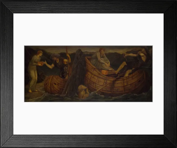 Framed Print : Cupid and Psyche - Palace Green Murals - Psyche giving the Coin to the Ferryman of
