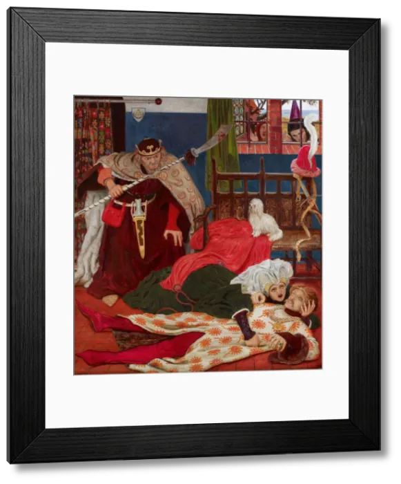 Framed Print : Death of Sir Tristram, c1864. Creator: Ford Madox Brown Framed Print : Death of Sir Tristram, c1864. Creator: Ford Madox Brown