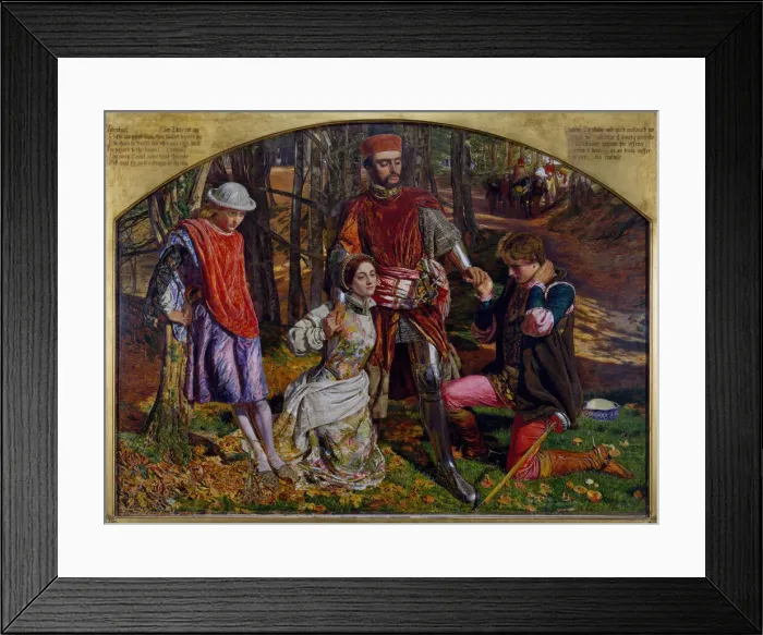 Framed Print : Two Gentlemen of Verona, 1850-1851. Creator: William Holman Hunt Framed Print : Two Gentlemen of Verona, 1850-1851. Creator: William Holman Hunt