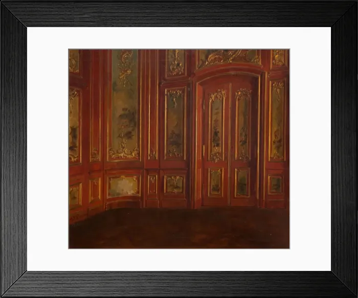 Framed Print : Interior Of A Room With Rococo Panelling, 1896. Creator: Alexander Friedrich Werner Framed Print : Interior Of A Room With Rococo Panelling, 1896. Creator: Alexander Friedrich Werner