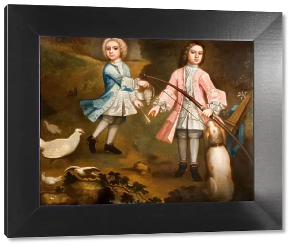 Sir Lister And Sir Charles Holte As Boys, 1750. Creator: Unknown