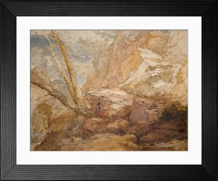 Framed Print : The Missing Lamb, 1853. Creator: David Cox the elder Framed Print : The Missing Lamb, 1853. Creator: David Cox the elder