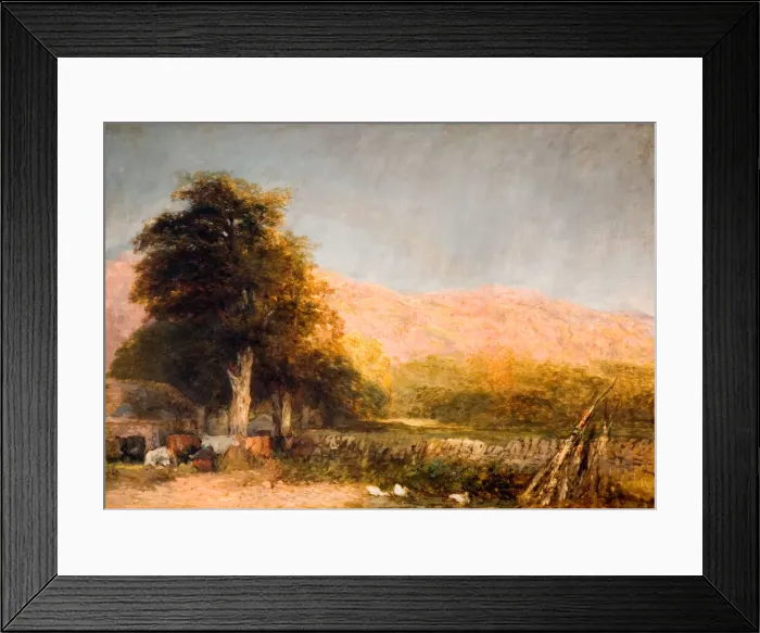 Framed Print : A Farm at Bettws-y-Coed, 1856. Creator: David Cox the elder Framed Print : A Farm at Bettws-y-Coed, 1856. Creator: David Cox the elder