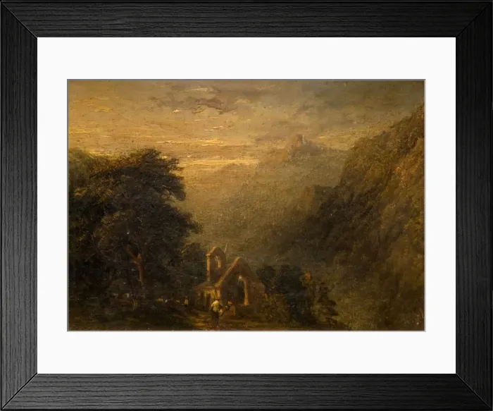Framed Print : Valle Crucis Abbey, Llangollen, 1840. Creator: Frederick Henry Henshaw Framed Print : Valle Crucis Abbey, Llangollen, 1840. Creator: Frederick Henry Henshaw