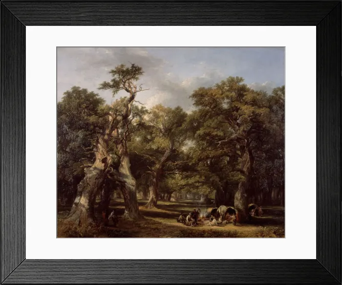 Framed Print : A Forest Glade, Arden, Warwickshire, 1845. Creator: Frederick Henry Henshaw Framed Print : A Forest Glade, Arden, Warwickshire, 1845. Creator: Frederick Henry Henshaw