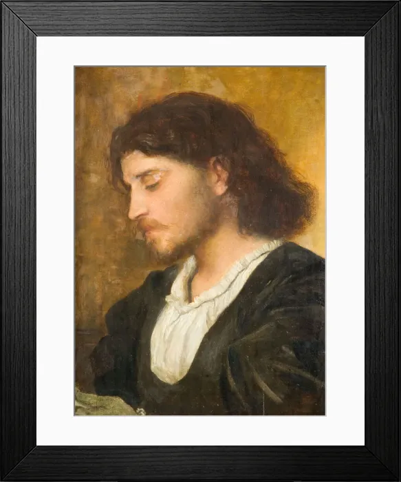 Framed Print : Study Of Gennaro, A Venetian Nobleman, 1840-1890. Creator: George Frederick Watts