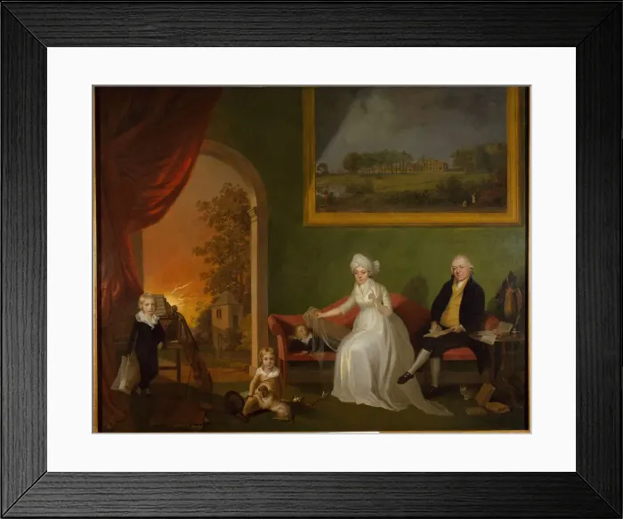 Framed Print : Portrait of Robert Mynors and His Family, 1797. Creator: James Millar Framed Print : Portrait of Robert Mynors and His Family, 1797. Creator: James Millar