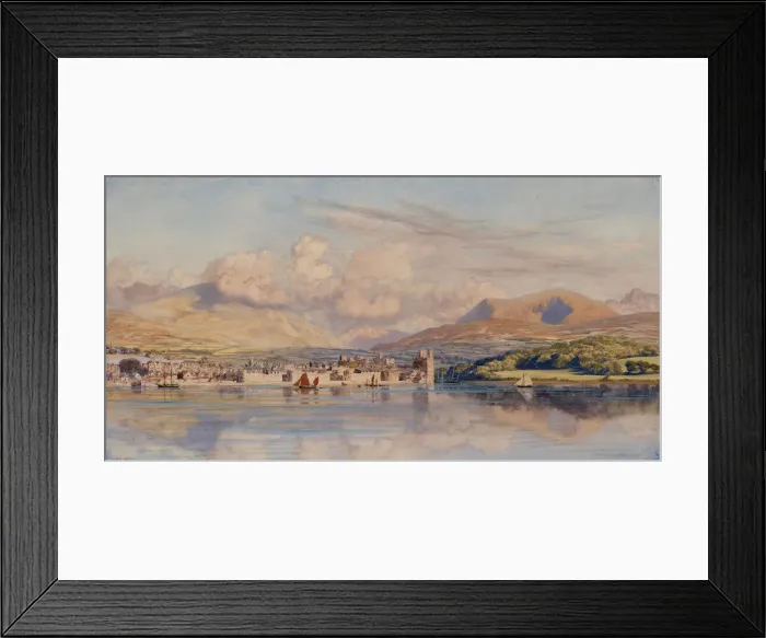 Framed Print : Caernarvon, 1875. Creator: John Brett Framed Print : Caernarvon, 1875. Creator: John Brett