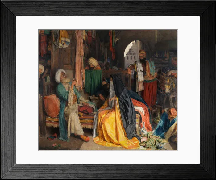 Framed Print : The Doubtful Coin, 1869. Creator: John Frederick Lewis Framed Print : The Doubtful Coin, 1869. Creator: John Frederick Lewis