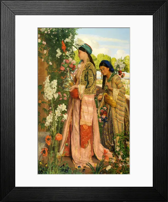 Framed Print : Lilium Auratum, 1871. Creator: John Frederick Lewis Framed Print : Lilium Auratum, 1871. Creator: John Frederick Lewis