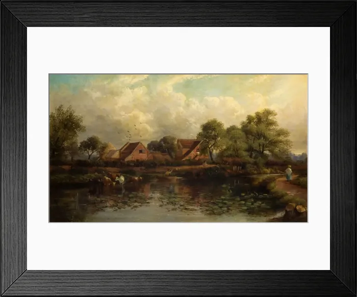 Framed Print : Farm in Wood Lane, Handsworth, 1850-1908. Creator: John Joseph Hughes Framed Print : Farm in Wood Lane, Handsworth, 1850-1908. Creator: John Joseph Hughes