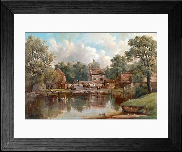Framed Print : Farm in Wood Lane, Handsworth, 1850-1908. Creator: John Joseph Hughes Framed Print : Farm in Wood Lane, Handsworth, 1850-1908. Creator: John Joseph Hughes