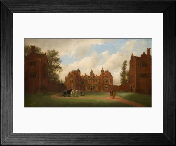 Framed Print : Aston Hall The East Front, 1854. Creator: John Joseph Hughes Framed Print : Aston Hall The East Front, 1854. Creator: John Joseph Hughes