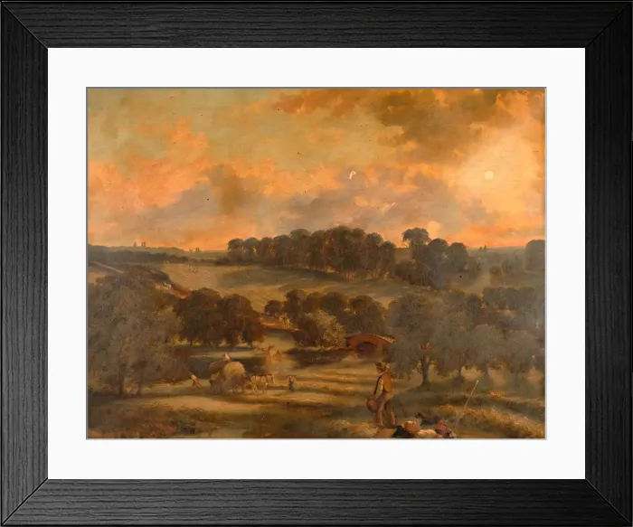 Framed Print : Haytime, Hamstead Mill, Handsworth, Staffordshire, 1850-1908. Creator: John Joseph Hughes Framed Print : Haytime, Hamstead Mill, Handsworth, Staffordshire, 1850-1908. Creator: John Joseph Hughes