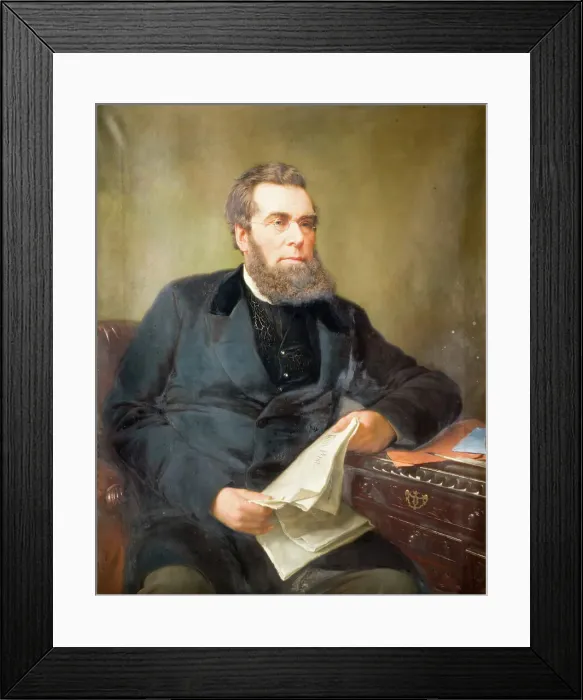 Framed Print : Portrait Of John Skirrow Wright (1823-1880), 1880. Creator: Jonathon Pratt Framed Print : Portrait Of John Skirrow Wright (1823-1880), 1880. Creator: Jonathon Pratt