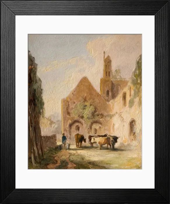 Framed Print : Kirkstall Abbey Ruins [undated] - Ruins of Kirkstall Abbey. Creator: Lines Family