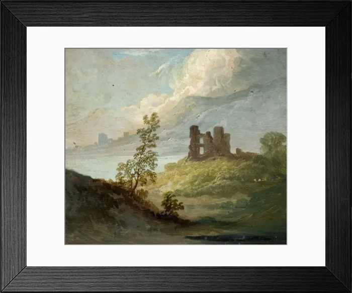 Framed Print : Stone Ruin on Hilltop [undated]. Creator: Lines Family