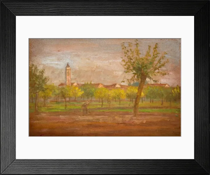 Framed Print : The Village of Cairate, Lombardy, 1877. Creator: Louisa Starr Framed Print : The Village of Cairate, Lombardy, 1877. Creator: Louisa Starr