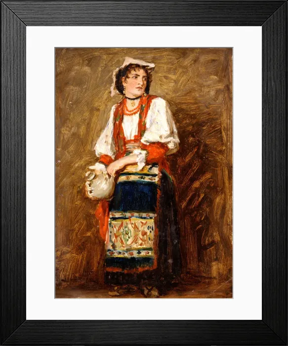 Framed Print : Study of an Italian (Savoy?) Peasant Girl, 1874-1880. Creator: Louisa Starr Framed Print : Study of an Italian (Savoy?) Peasant Girl, 1874-1880. Creator: Louisa Starr