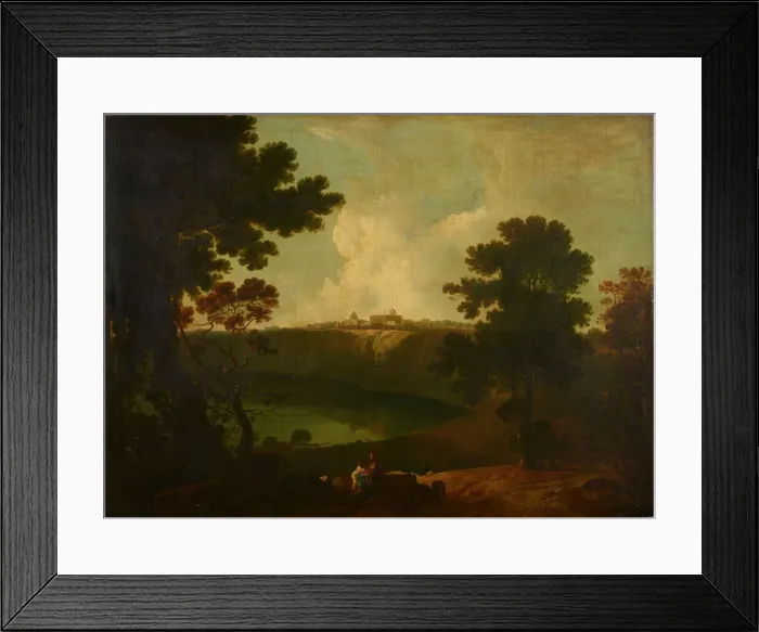 Framed Print : Lake Albano And Castel Gandolfo, 1800. Creator: Richard Wilson Framed Print : Lake Albano And Castel Gandolfo, 1800. Creator: Richard Wilson