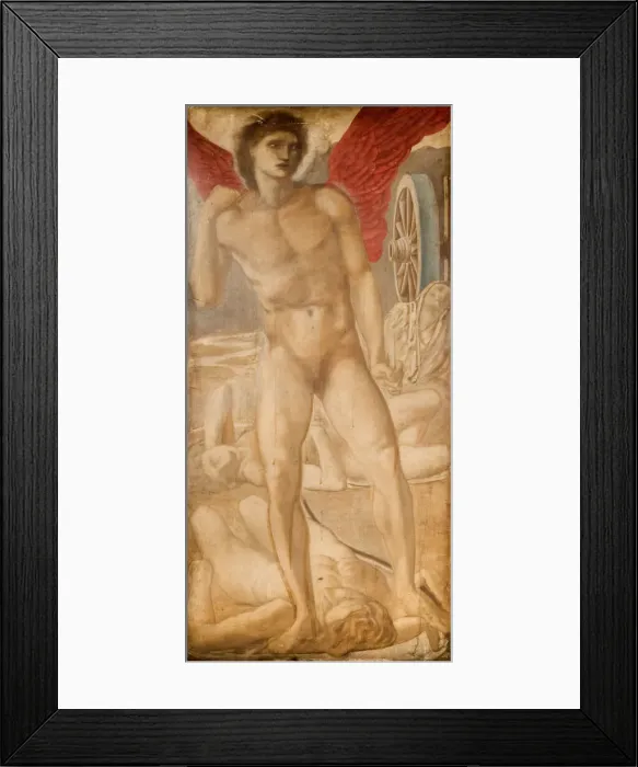 Framed Print : Troy Triptych - Study for Love subduing Oblivion, 1875. Creator Framed Print : Troy Triptych - Study for Love subduing Oblivion, 1875. Creator