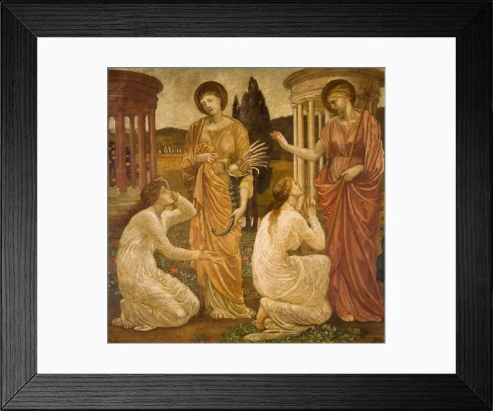 Framed Print : Cupid and Psyche - Palace Green Murals - Psyche at the Shrines of Juno and Ceres, 1881 Framed Print : Cupid and Psyche - Palace Green Murals - Psyche at the Shrines of Juno and Ceres, 1881