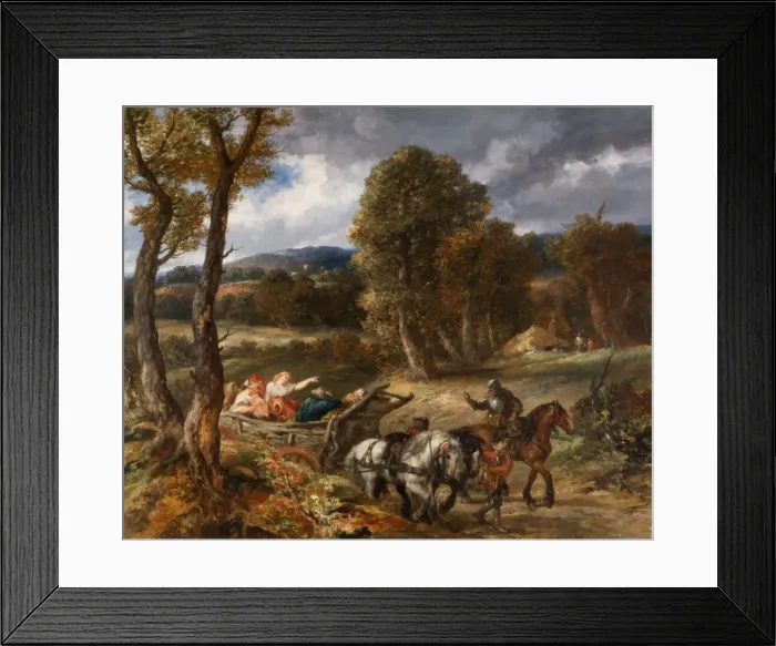 Framed Print : The Baggage Wagon, 1884. Creator: Sir John Gilbert