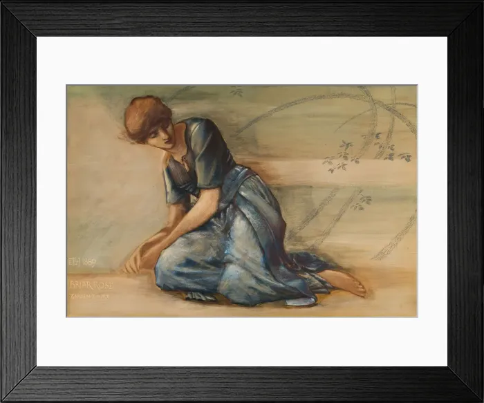 Framed Print : The Briar Rose Series - Study for The Garden Court, 1889 Framed Print : The Briar Rose Series - Study for The Garden Court, 1889