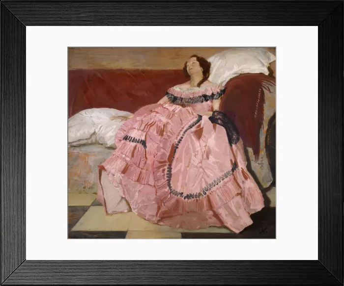 Framed Print : The Pink Dress, 1935. Creator: William Nicholson Framed Print : The Pink Dress, 1935. Creator: William Nicholson