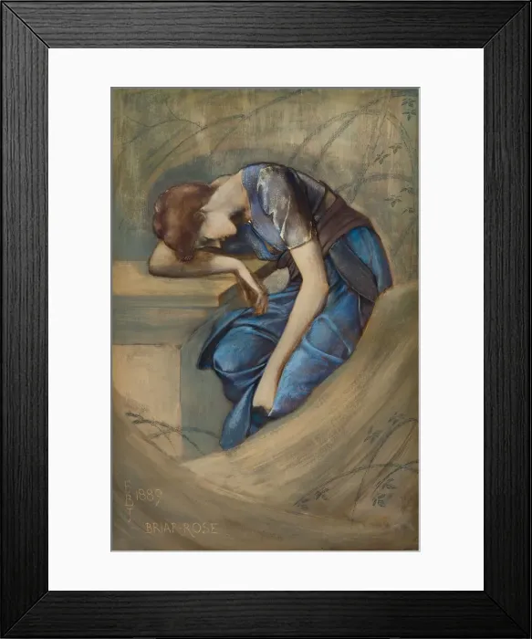 Framed Print : The Briar Rose Series - Study for The Garden Court, 1889 Framed Print : The Briar Rose Series - Study for The Garden Court, 1889