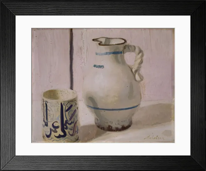 Framed Print : Pink Still Life With Jug, 1935-36. Creator: William Nicholson Framed Print : Pink Still Life With Jug, 1935-36. Creator: William Nicholson