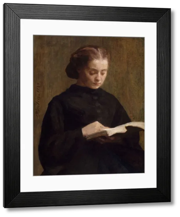 Framed Print : Portrait of Mademoiselle Marie Fantin-Latour, 1859. Creator: Henri Fantin-Latour Framed Print : Portrait of Mademoiselle Marie Fantin-Latour, 1859. Creator: Henri Fantin-Latour