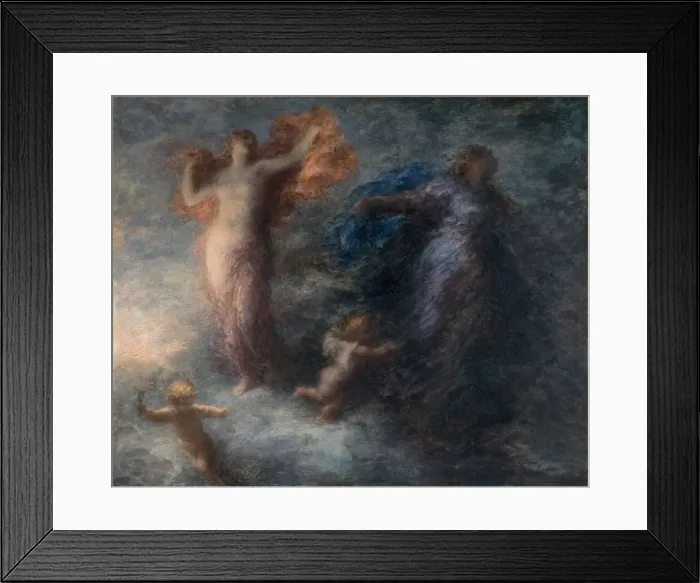 Framed Print : L Aurore et la Nuit (Dawn and the Night), 1894. Creator: Henri Fantin-Latour Framed Print : L Aurore et la Nuit (Dawn and the Night), 1894. Creator: Henri Fantin-Latour