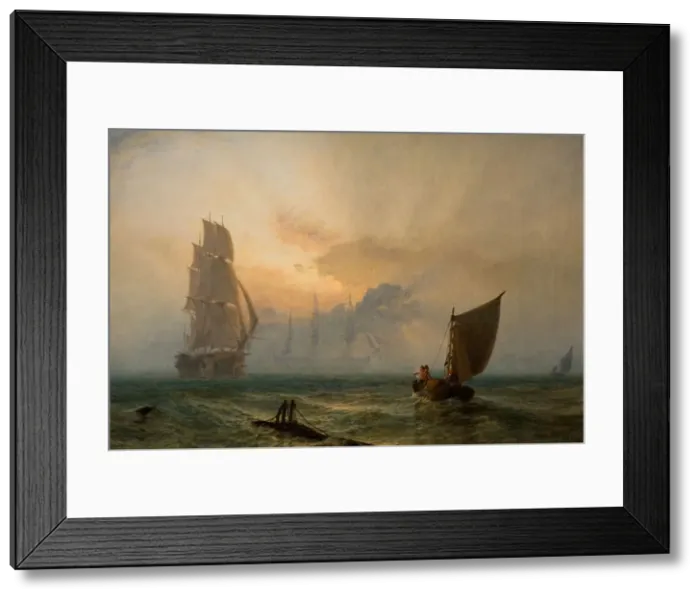 Framed Print : The Wooden Walls of England, 1856. Creator: Henry Dawson Framed Print : The Wooden Walls of England, 1856. Creator: Henry Dawson