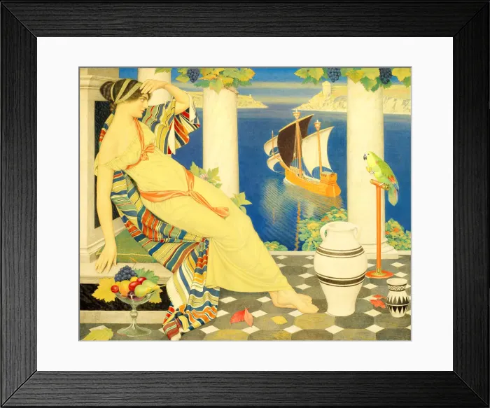 Framed Print : Ariadne in Naxos, 1925. Creator: Joseph Edward Southall Framed Print : Ariadne in Naxos, 1925. Creator: Joseph Edward Southall