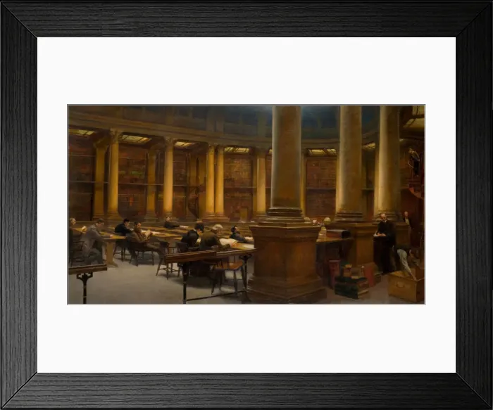Framed Print : Birmingham Reference Library - The Reading Room, 1881. Creator: Edward R Taylor Framed Print : Birmingham Reference Library - The Reading Room, 1881. Creator: Edward R Taylor