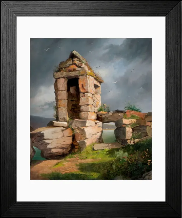 Framed Print : Ruins, St Michaels Mount, Cornwall, 1858. Creator: Benjamin Johnson Framed Print : Ruins, St Michaels Mount, Cornwall, 1858. Creator: Benjamin Johnson
