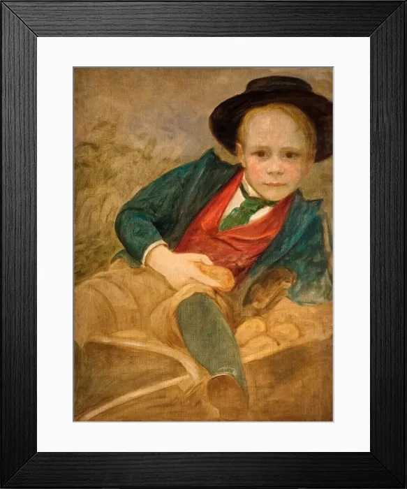 Framed Print : Study For A Boy Sitting On A Wheelbarrow, 1890. Creator: Louisa Starr Framed Print : Study For A Boy Sitting On A Wheelbarrow, 1890. Creator: Louisa Starr